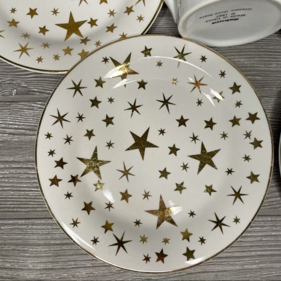 Sakura classic 1997 gold star coffee cups and dessert plates - Picture 7 of 9